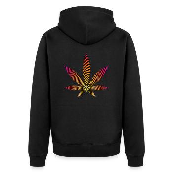 Hemp Leaf Cannabis THC Legal Cannabisclub High - Veste à capuche bio Premium Unisexe - noir - Dos - Nico (187cm)