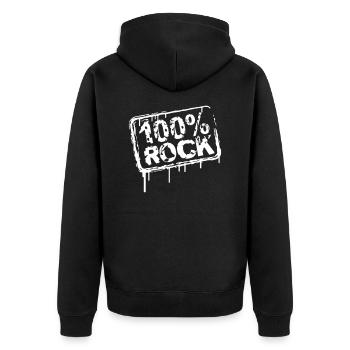100% Percent Musique Rock Timbre Graffiti Drops - Veste à capuche bio Premium Unisexe - noir - Dos - Nico (187cm)
