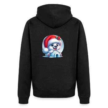 nounours polaire - Veste à capuche bio Premium Unisexe - noir - Dos - Nico (187cm)