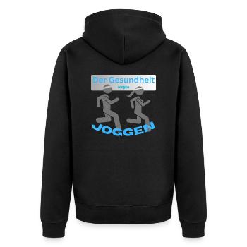 Faire du jogging - Veste à capuche bio Premium Unisexe - noir - Dos - Nico (187cm)