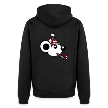 Maus Geburtstagsfeier Geburtstag Feiern Party Hut - Unisex Premium Bio Zip Hoodie - Schwarz - Hinten - Nico (187cm)