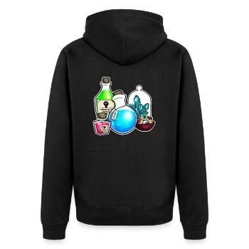 Witch's Kitchen - Unisex Premium Bio Zip Hoodie - Schwarz - Hinten - Nico (187cm)