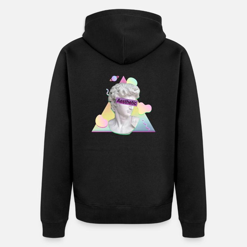 Esthétique Vaporwave - Veste à capuche bio Premium Unisexe - noir