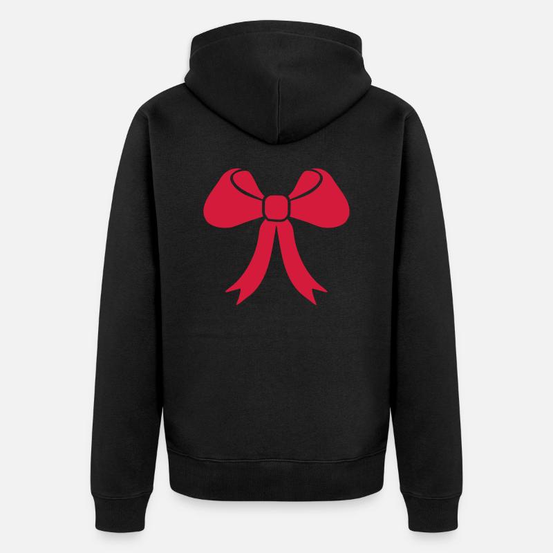 Schleife - Unisex Premium Bio Zip Hoodie - Schwarz