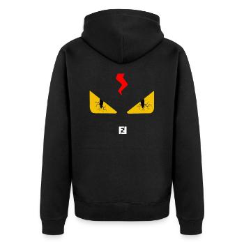 funny fendi eyes t shirts fendi bloodshot eyes - Veste à capuche bio Premium Unisexe - noir - Dos - Nico (187cm)