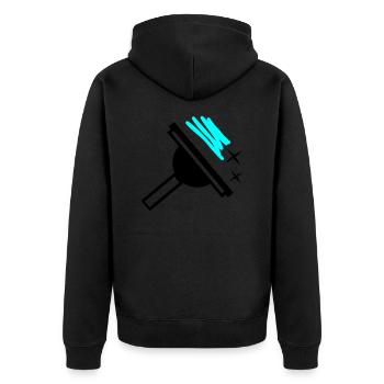 Window cleaner - Unisex Premium Organic Zip Hoodie - black - Back - Nico (187cm)