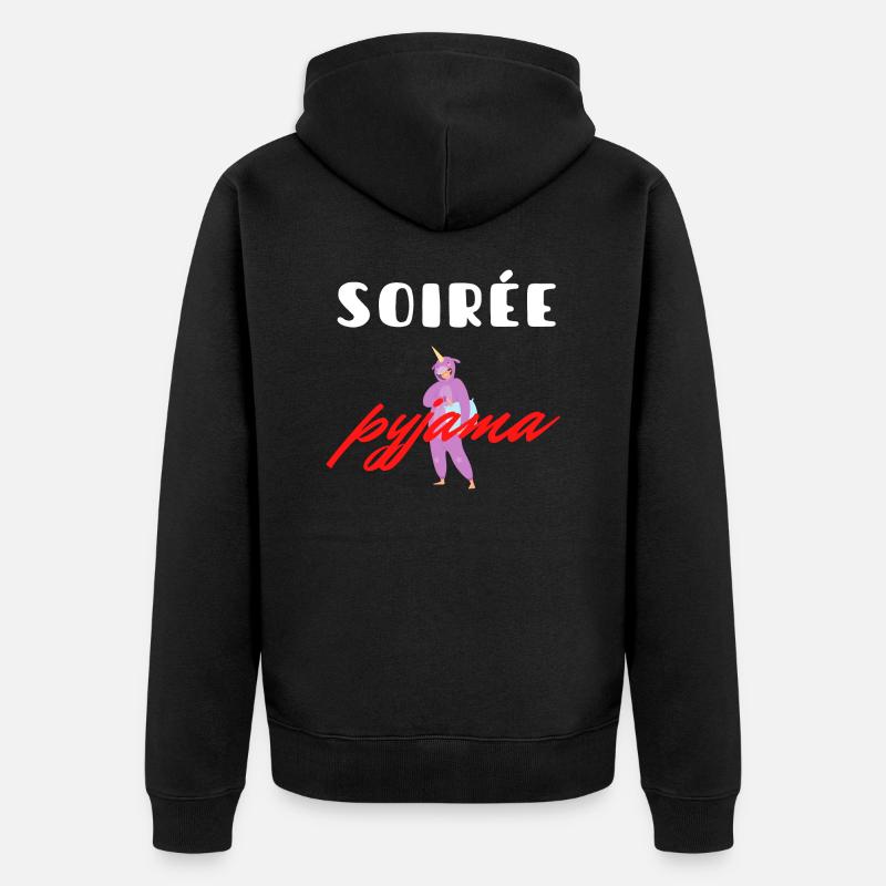 SOIRÉE PYJAMA - Veste à capuche bio Premium Unisexe - noir