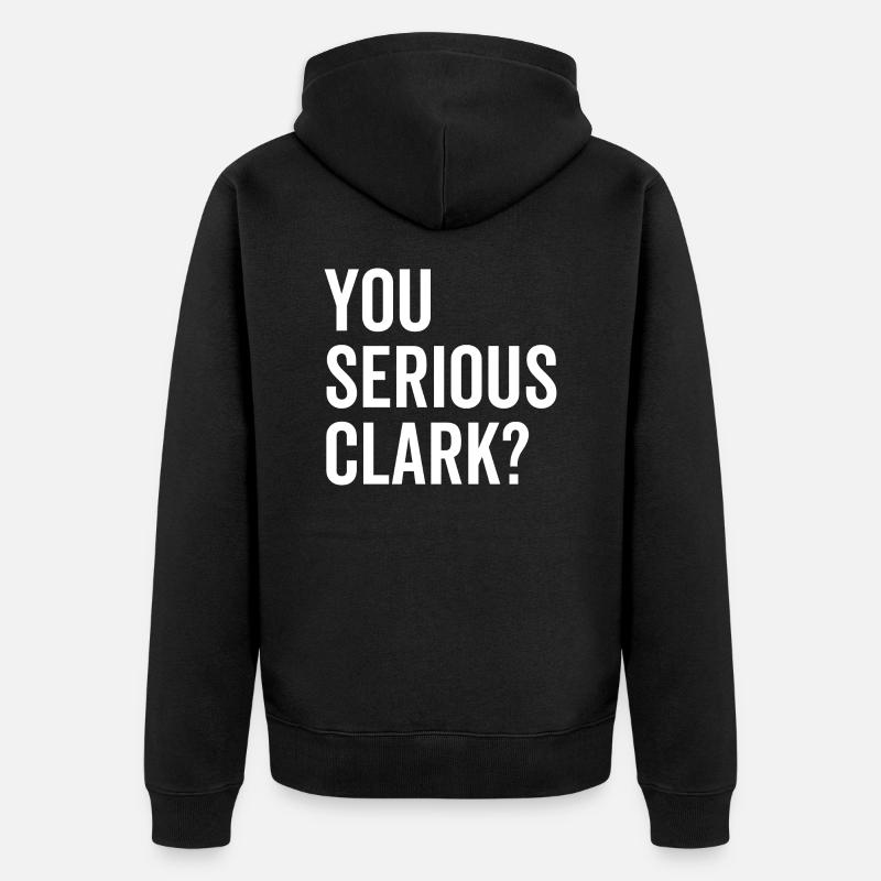 Du ernst Clark? - Unisex Premium Bio Zip Hoodie - Schwarz