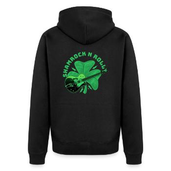 trèfle n roll - Veste à capuche bio Premium Unisexe - noir - Dos - Nico (187cm)