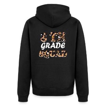 Cadeaux d’enseignant Leopard 8th Grade - Veste à capuche bio Premium Unisexe - noir - Dos - Nico (187cm)