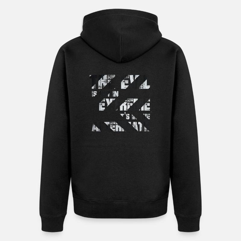 Le mal n’est pas dans les extrêmes, il est dans l’après-temps - Veste à capuche bio Premium Unisexe - noir