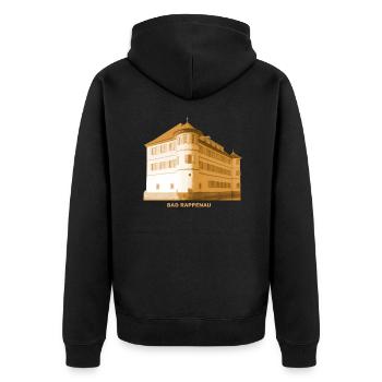 Château d’eau de Bad Rappenau, Bade-Wurtemberg - Veste à capuche bio Premium Unisexe - noir - Dos - Nico (187cm)