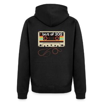 Legendary vintage 2012 - Unisex Premium Organic Zip Hoodie - black - Back - Nico (187cm)