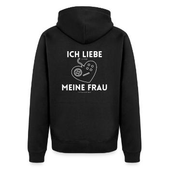 J’aime ma femme Gaming, cadeau pour mari - Veste à capuche bio Premium Unisexe - noir - Dos - Nico (187cm)