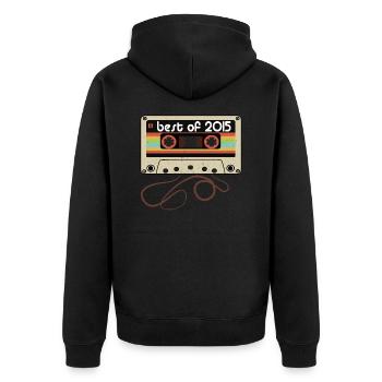 Legendary vintage 2015 - Unisex Premium Organic Zip Hoodie - black - Back - Nico (187cm)