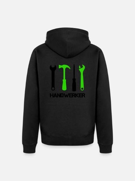 Tool Icons - Unisex Premium Organic Zip Hoodie - black