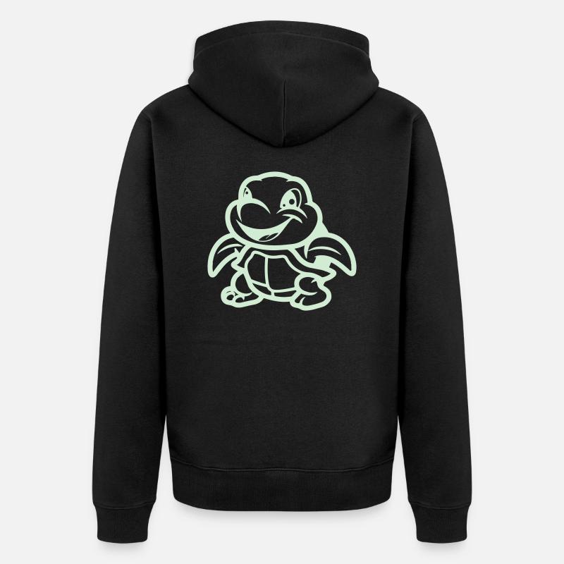 Bande dessinée Tortue - Veste à capuche bio Premium Unisexe - noir