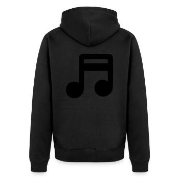 Note musique - Veste à capuche bio Premium Unisexe - noir - Dos - Nico (187cm)