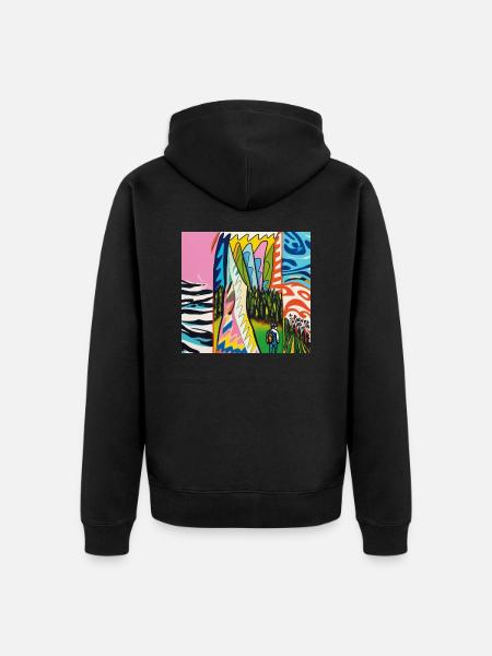 1000038773 - Unisex Premium Organic Zip Hoodie - black