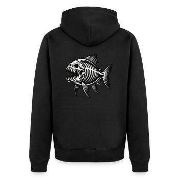 Squelette Piranha - Veste à capuche bio Premium Unisexe - noir - Dos - Nico (187cm)
