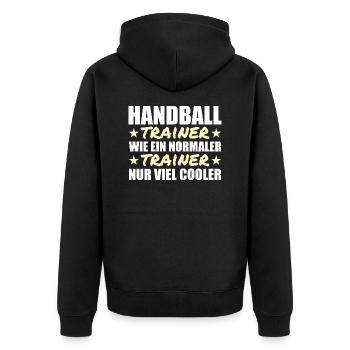 Les entraîneurs de handball sont beaucoup plus cool - Veste à capuche bio Premium Unisexe - noir - Dos - Nico (187cm)