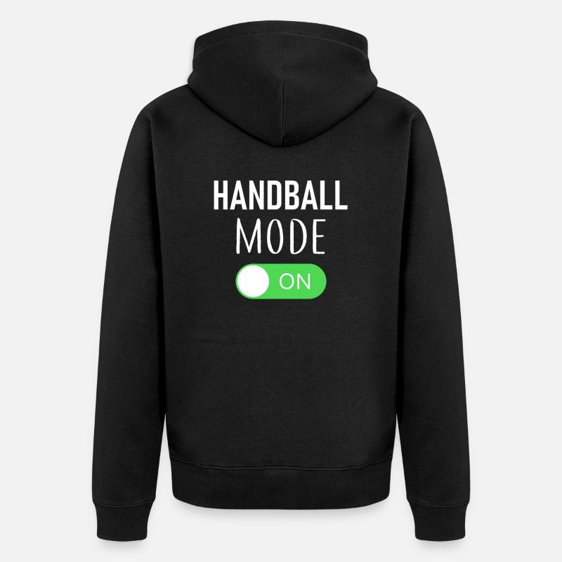 Mode Handball activé - Veste à capuche bio Premium Unisexe - noir