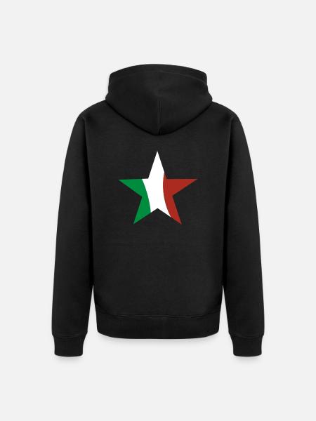 star italy - Unisex Premium Organic Zip Hoodie - black
