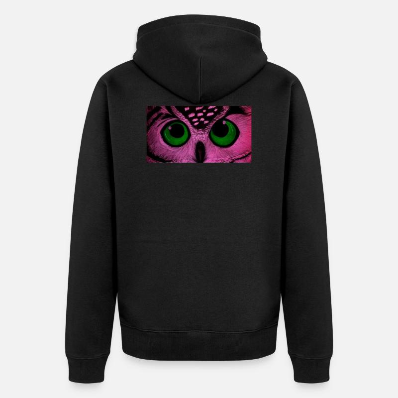 hibou - Veste à capuche bio Premium Unisexe - noir