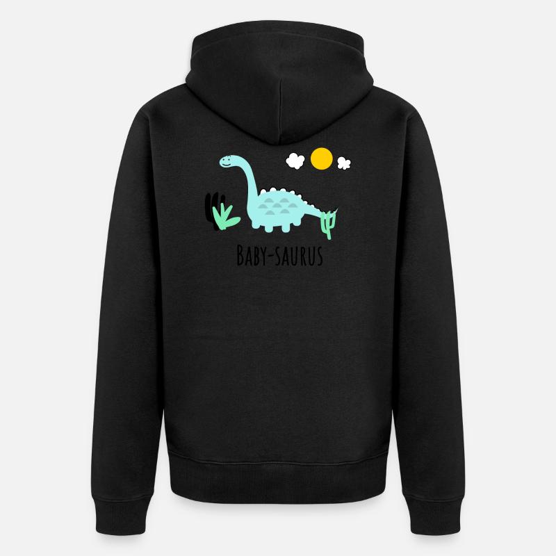 Bébé Saurus - Idée cadeau - Veste à capuche bio Premium Unisexe - noir