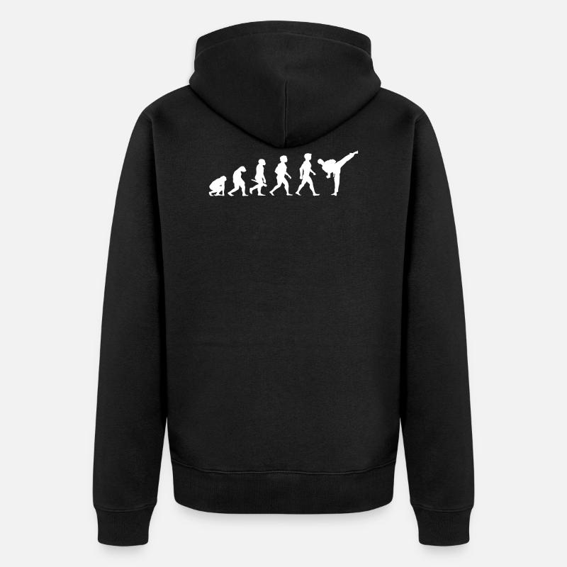 Evolution Karate Kampfsport - Unisex Premium Bio Zip Hoodie - Schwarz