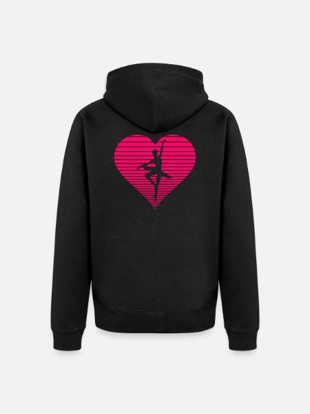 ballerina - Unisex Premium Organic Zip Hoodie - black