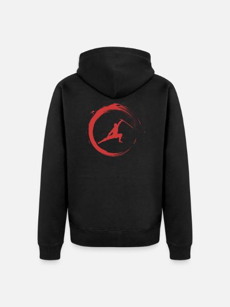 Ninja - Unisex Premium Bio Zip Hoodie - Schwarz