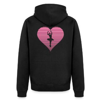 ballerine - Veste à capuche bio Premium Unisexe - noir - Dos - Nico (187cm)