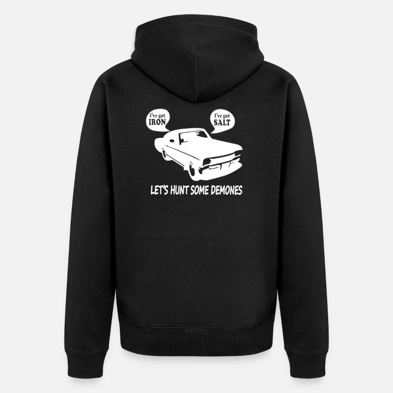Traquons quelques démons - Veste à capuche bio Premium Unisexe - noir