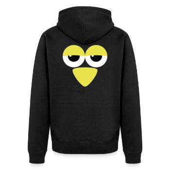 Yeux avec bec - Veste à capuche bio Premium Unisexe - noir - Dos - Nico (187cm)