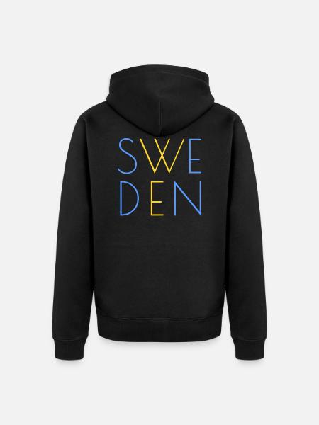 Sweden motif - Unisex Premium Organic Zip Hoodie - black