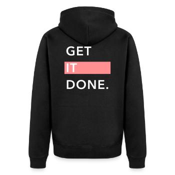 GET IT DONE. - Veste à capuche bio Premium Unisexe - noir - Dos - Nico (187cm)
