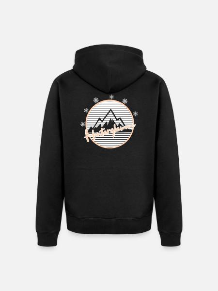 Saalbach Hinterglemm - Unisex Premium Organic Zip Hoodie - black