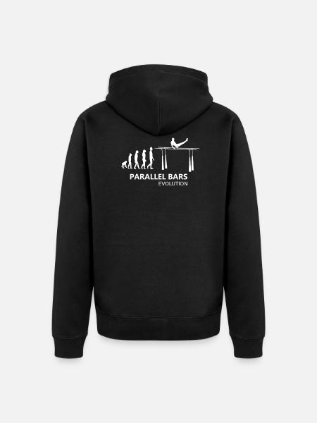 Parallelbarren Parallel Bars Evolution Turnen - Unisex Premium Bio Zip Hoodie - Schwarz