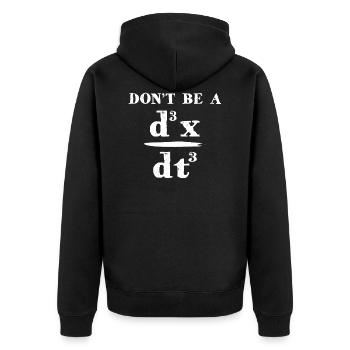 Funny Don’t Be A Math Lover - Veste à capuche bio Premium Unisexe - noir - Dos - Nico (187cm)