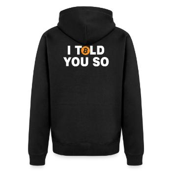 I told you so Comptable métier cadeau finances - Veste à capuche bio Premium Unisexe - noir - Dos - Nico (187cm)