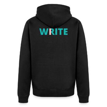 I in Write Single Word Design Self Reflective - Veste à capuche bio Premium Unisexe - noir - Dos - Nico (187cm)