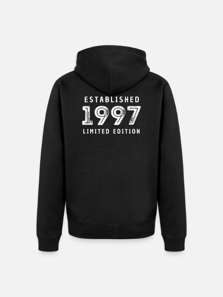ESTABLISHED 1997 LIMITED EDITION - Unisex Premium Organic Zip Hoodie - black