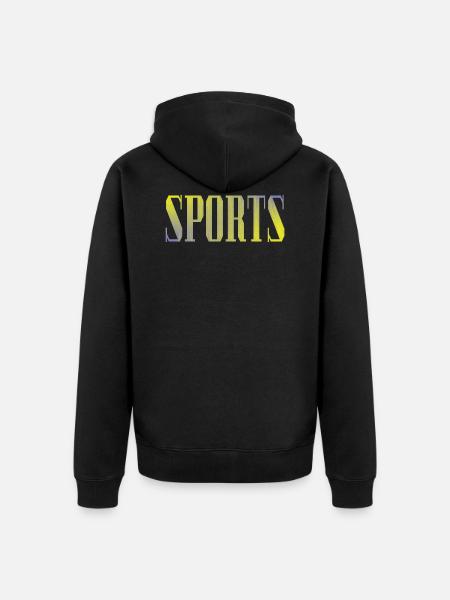 Sports - Unisex Premium Organic Zip Hoodie - black
