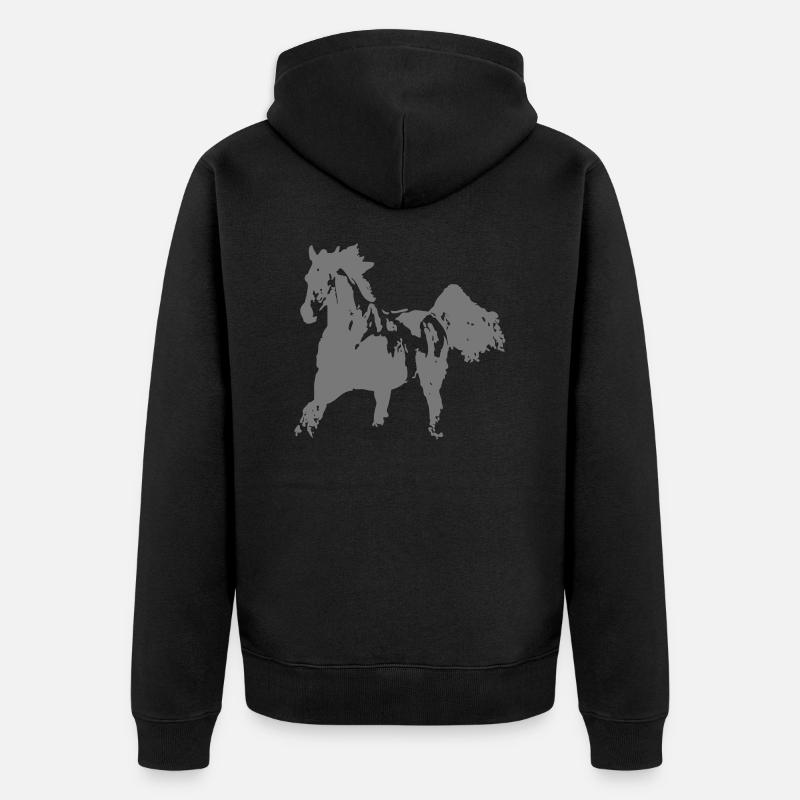 Cheval de course - Veste à capuche bio Premium Unisexe - noir