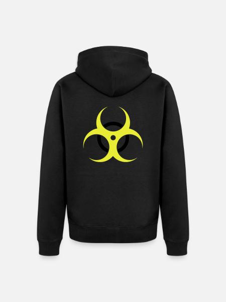Hazard - Unisex Premium Organic Zip Hoodie - black