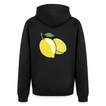 citron - Veste à capuche bio Premium Unisexe - noir - Dos - Nico (187cm)
