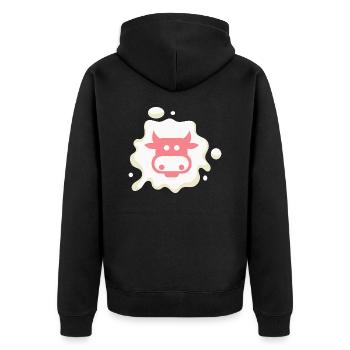 Nicht Ihre Mutter nicht Ihre Milch - Unisex Premium Bio Zip Hoodie - Schwarz - Hinten - Nico (187cm)