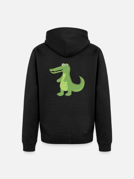 Alligator - Unisex Premium Organic Zip Hoodie - black