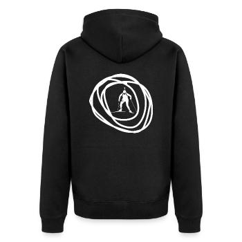 Biathlon Ski - Unisex Premium Organic Zip Hoodie - black - Back - Nico (187cm)